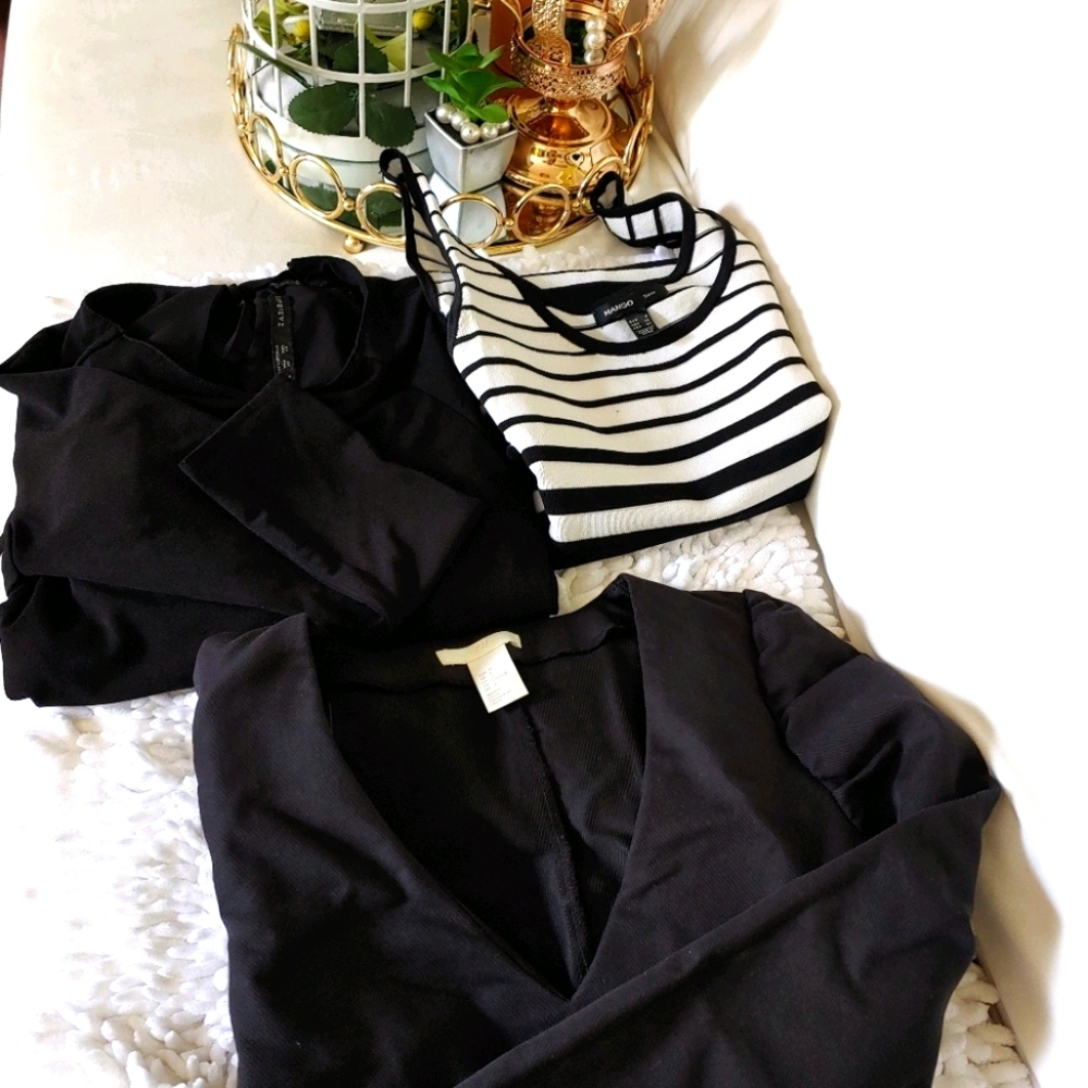 Dresses 3 sale MANGO, H&M Blue, ZARA black